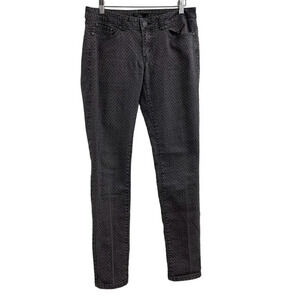 Prana Women's Kara Denim W4KARA112 Herringbone Charcoal Gray Skinny Jeans Size 6